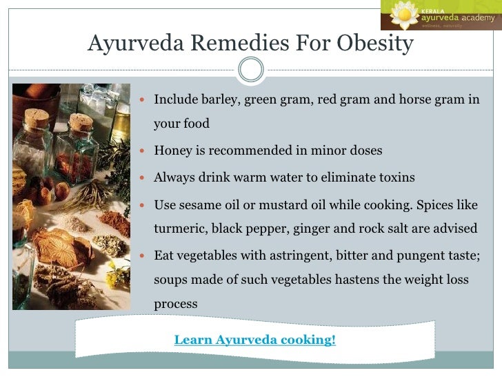 Ayurvedic tips for obesity