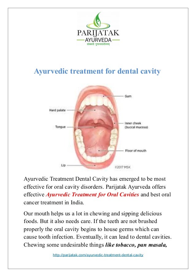 Ayurvedic treatment for dental cavity