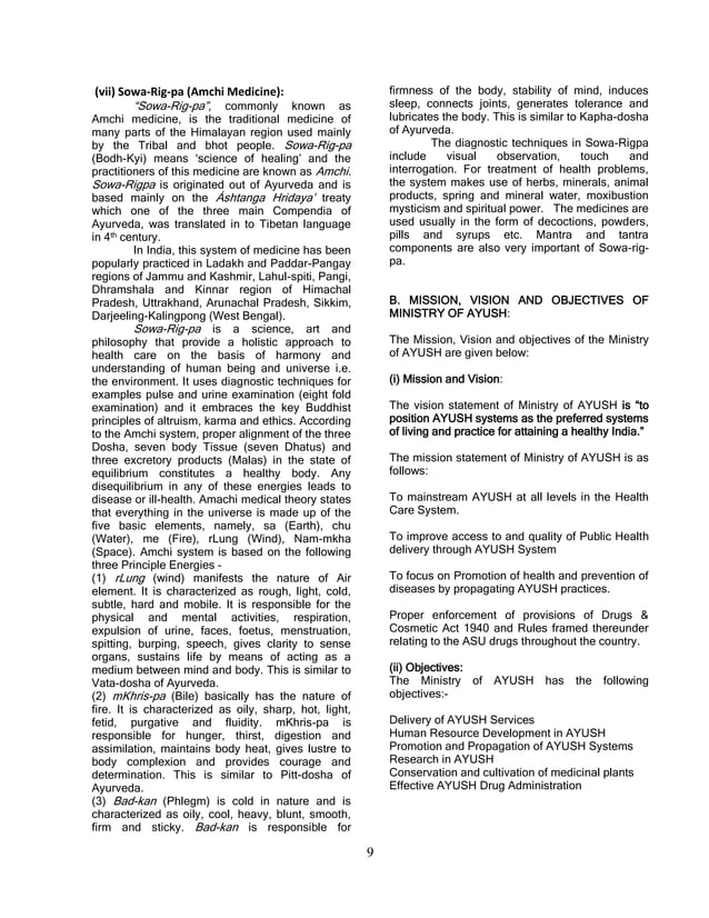 AYUSH (an cronym forAyurveda, Yoga and Naturopathy, Unani, Siddha