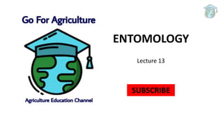 ENTOMOLOGY
Lecture 13
SUBSCRIBE
 