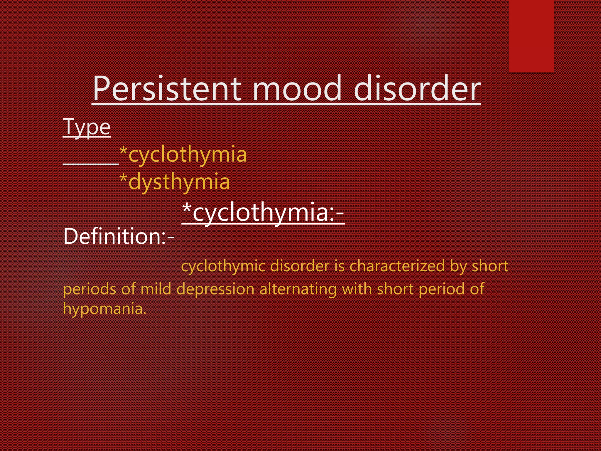 Mood disorders [affective disorders] | PPTX | Mental Health | Diseases ...