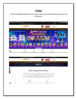 Vision
To provide Quality Education for a better future also provide Quality & Quest for
Excellence.
 