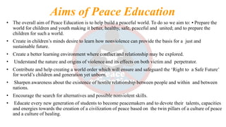 ROLE OF PEACE EDUCATION FOR THE MAKING OF GOOD SOCIETY | PDF