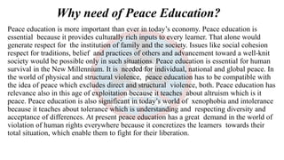 ROLE OF PEACE EDUCATION FOR THE MAKING OF GOOD SOCIETY | PDF