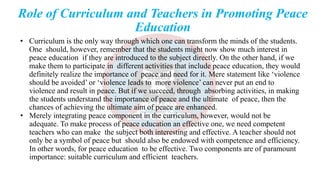 ROLE OF PEACE EDUCATION FOR THE MAKING OF GOOD SOCIETY | PDF