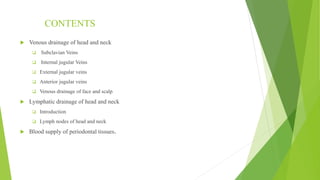 Blood supply of head & neck and periodontal tissues | PPTX