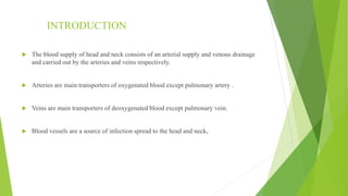Blood supply of head & neck and periodontal tissues | PPTX