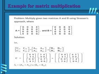 Example for matrix multiplication
 