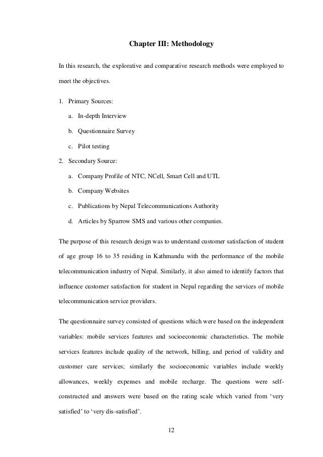 Research paper on customer satisfaction in telecommunication