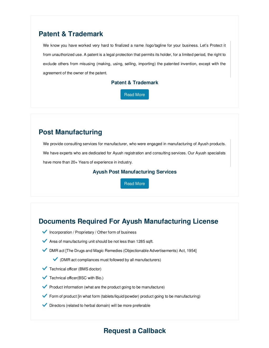 Ayush Manufacturing License for Ayurvedic