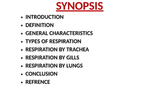 Synopsis Defiition Organs of respiration in invertebrates.pptx