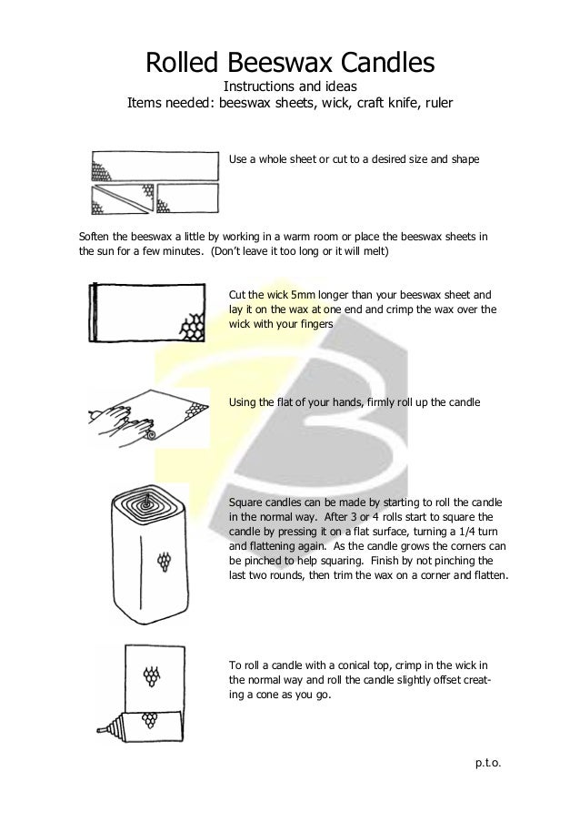 Download Making Rolled Beeswax Candles - Instructions & Ideas - A Guidebook to…