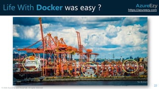 https://azureezy.com
© 2020 AzureEzy and AzureTalk. All rights reserved!
Life With Docker was easy ?
22Source : Google
 