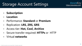 Az 104 session 4: azure storage | PDF