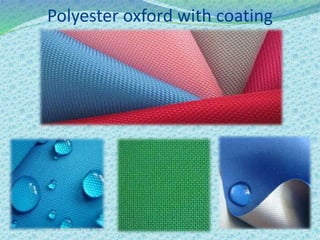 Polyester oxford with coating
 