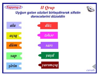 Sifətin dərəcələri  