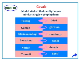 Modal sözlər