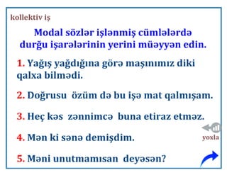 Modal sözlər