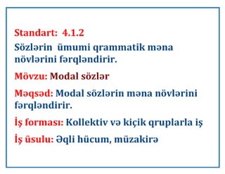 Modal sözlər