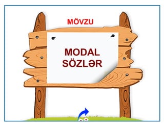 Modal sözlər