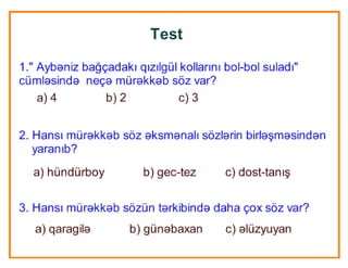 Mürəkkəb sözlər