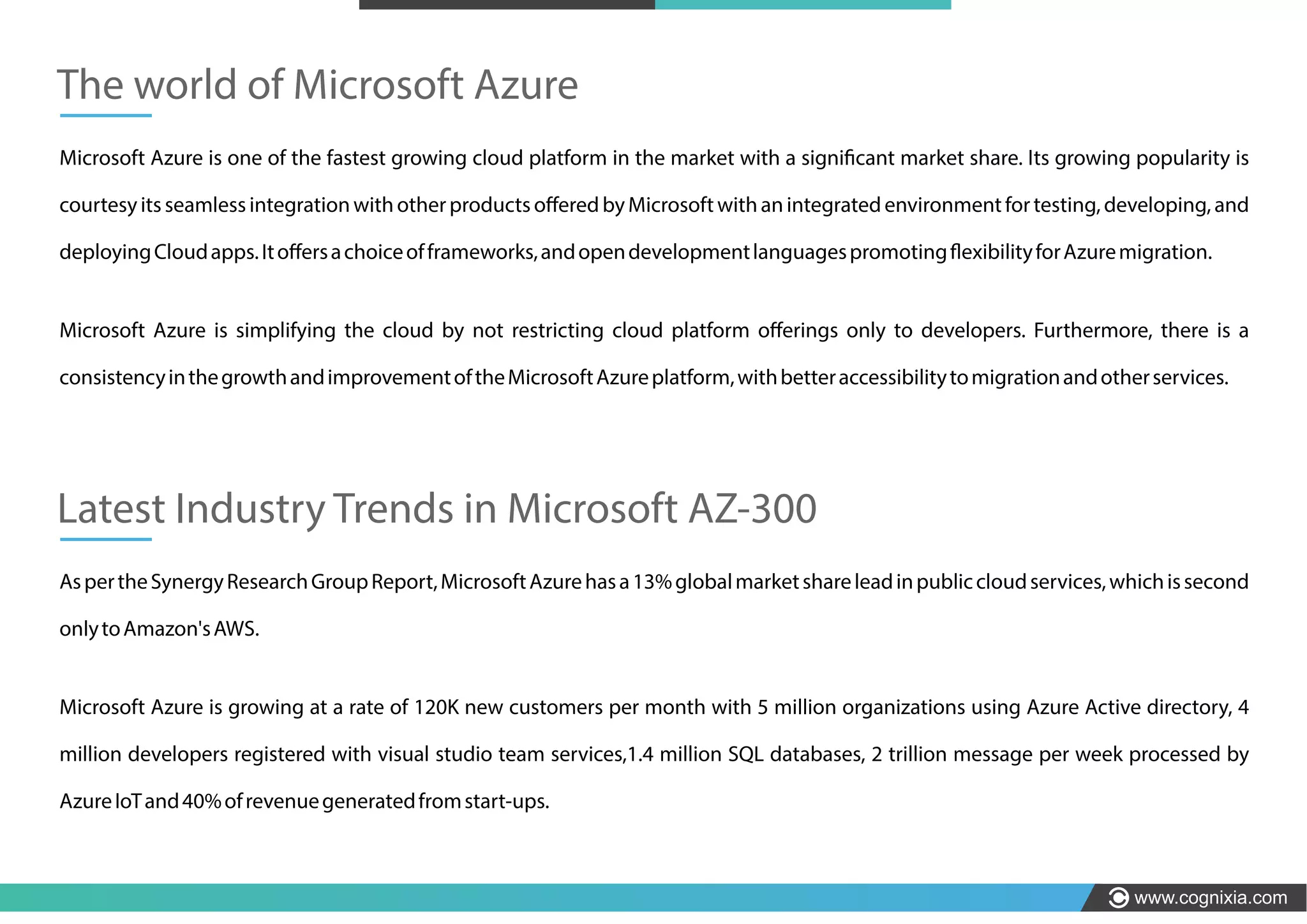 Az 300 microsoft azure architect technologies | Cognixia | PPT
