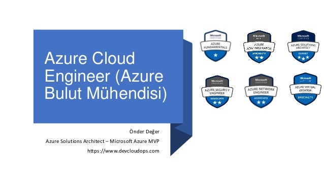 Azure Cloud
Engineer (Azure
Bulut Mühendisi)
Önder Değer
Azure Solutions Architect – Microsoft Azure MVP
https://www.devcloudops.com
 