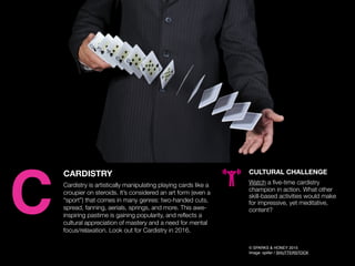 AGENCY OF RELEVANCE
CARDISTRY
Cardistry is artistically manipulating playing cards like a
croupier on steroids. It’s consi...