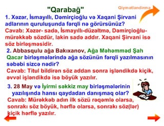 Mürəkkəb adlar və onların yazılışı