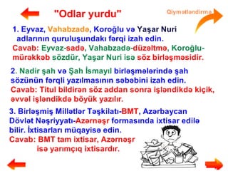 Mürəkkəb adlar və onların yazılışı