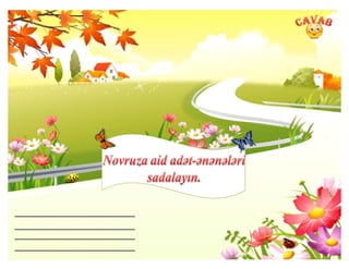 Novruz el bayramıdır