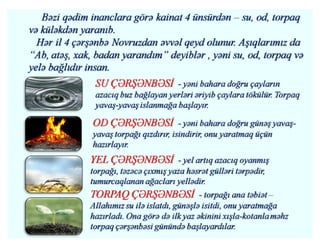 Novruz el bayramıdır
