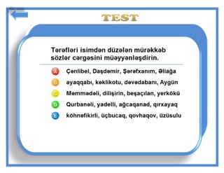 Mürəkkəb sözlər