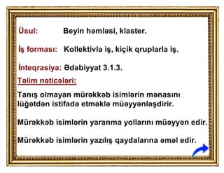 Mürəkkəb isimlər