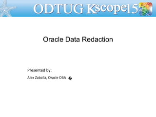 Oracle Data Redaction | PPTX