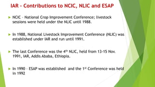 Retrospect and prospects of livestock research and development in Ethiopia