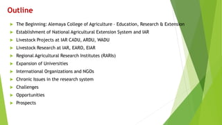 Retrospect and prospects of livestock research and development in Ethiopia