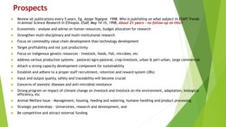 Retrospect and prospects of livestock research and development in Ethiopia