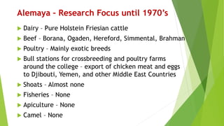 Retrospect and prospects of livestock research and development in Ethiopia