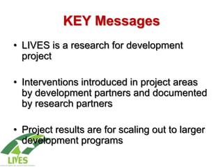 Introduction to Livestock and Irrigation Value Chains for Ethiopian Smallholders (LIVES) Project