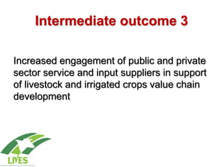 Introduction to Livestock and Irrigation Value Chains for Ethiopian Smallholders (LIVES) Project
