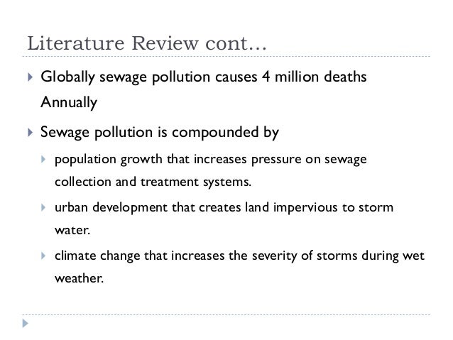 Review of literature water pollution