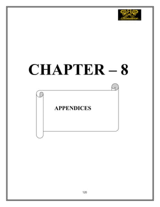 120
CHAPTER – 8
APPENDICES
 