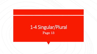 1-4 Singular/Plural
Page 13
 