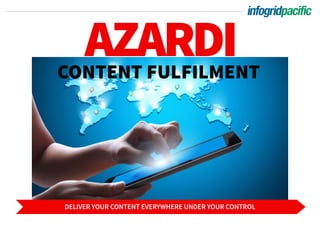 AZARDICONTENT FULFILMENT
AZARDI
DELIVER YOUR CONTENT EVERYWHERE UNDER YOUR CONTROL
 