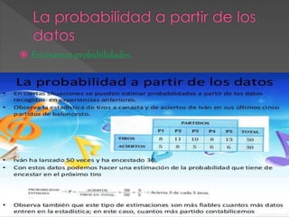  Estimamos probabilidades.
 