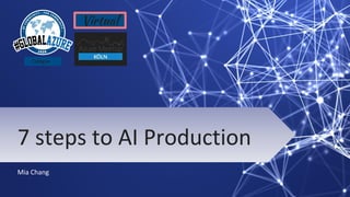 Cologne
Virtual
7 steps to AI Production
Mia Chang
 
