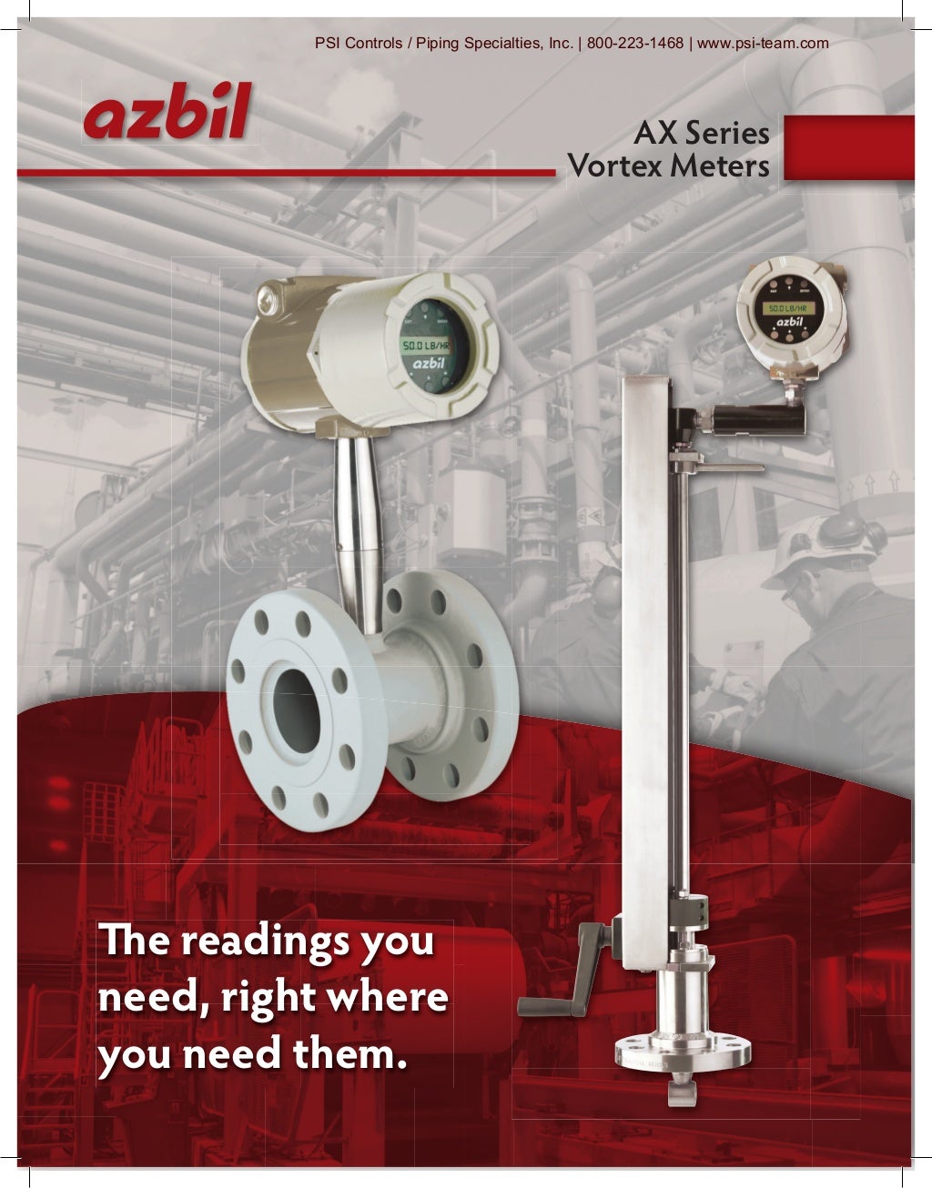 Azbil AX Series Vortex Flow Meters