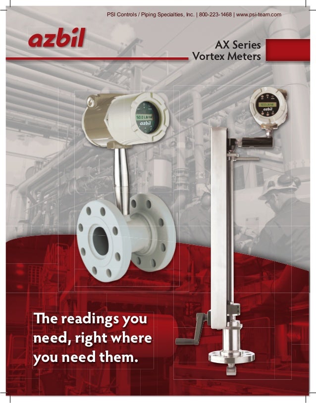 Azbil AX Series Vortex Flow Meters