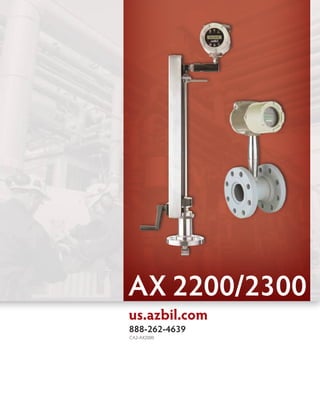 us.azbil.com
888-262-4639
CA2-AX2000
AX 2200/2300
 